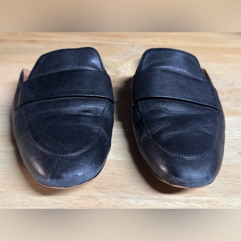 Women's Black Slip-On Mules - Picture 2 of 7